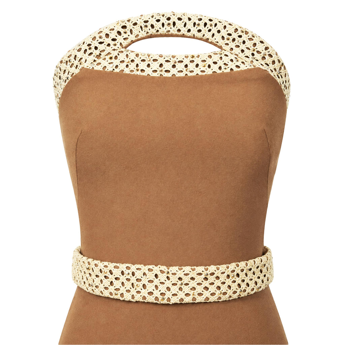 Mermaid Evening Gown — Brown Strapless Heavy Crepe