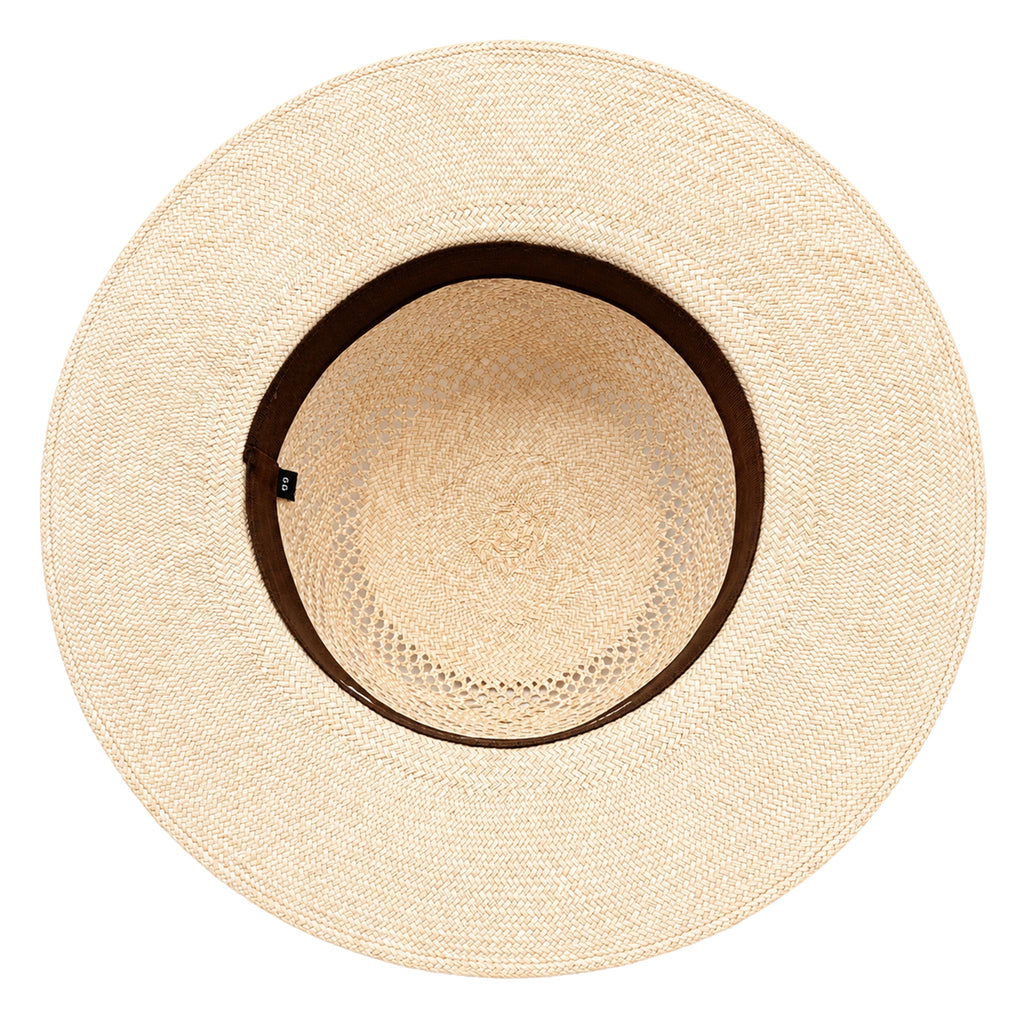 Panama Hat — Beige Wide Brim, Open Weave