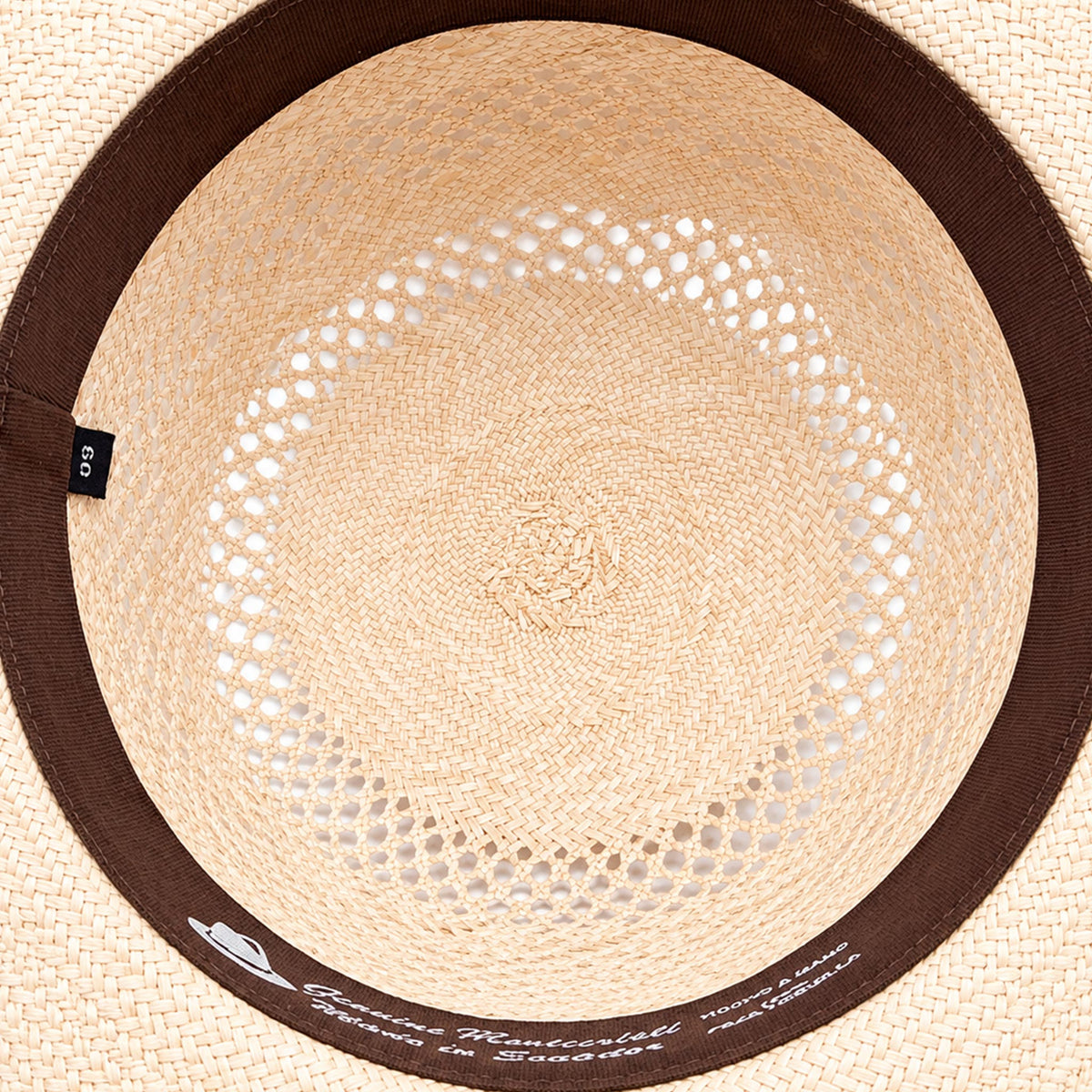 Panama Hat — Beige Wide Brim, Open Weave
