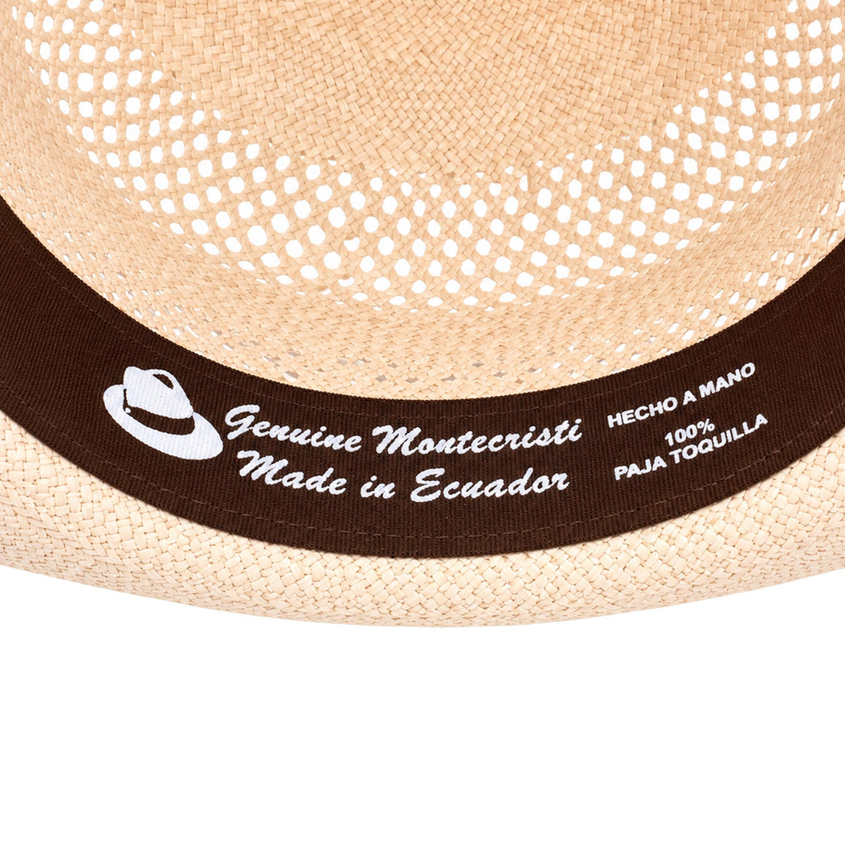 Panama Hat — Beige Wide Brim, Open Weave