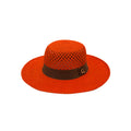 Panama Hat — Orange Wide Brim, Open Calado Weave